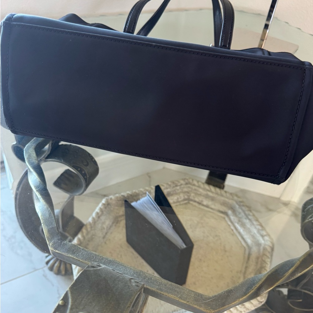 KATE SPADE NY Dawn Place Black Embellished Nylon Tote with Leather Trim NWOT - Picture 7 of 14
